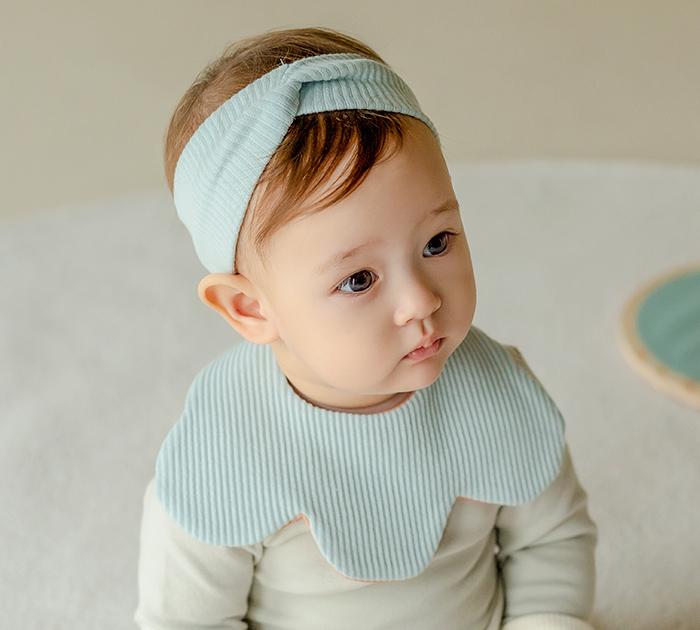 플리시 구름 양면 아기빕