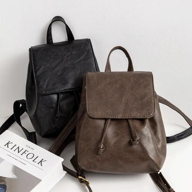 빈티지 레더 미니 복조리 백팩