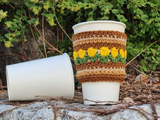 Tulips 🌷가을 뜨개 컵홀더