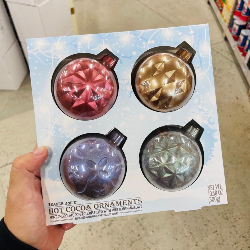 트레이더조 핫초코밤 오나먼트 마시멜로우&밀크초코칩 크리스마스 핫코코볼 4개입 300g [원산지:미국]