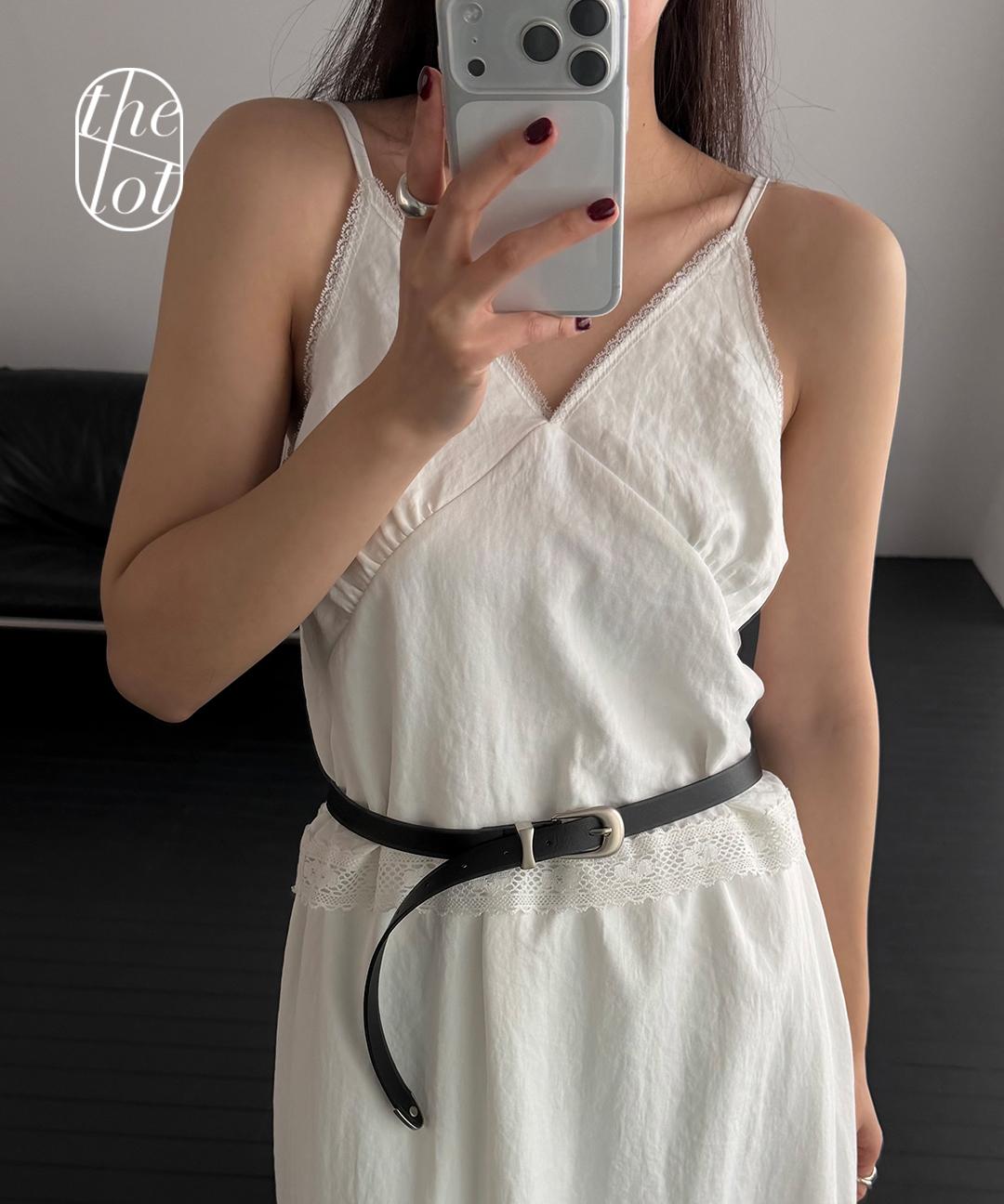 더롯 (당일) [reflat] 리플랫 슈가 셔링 레이스 뷔스티에 (2color) 레이어드/나시/블라우스/민소매/슬리브리스/데일리/데이트룩/봄신상