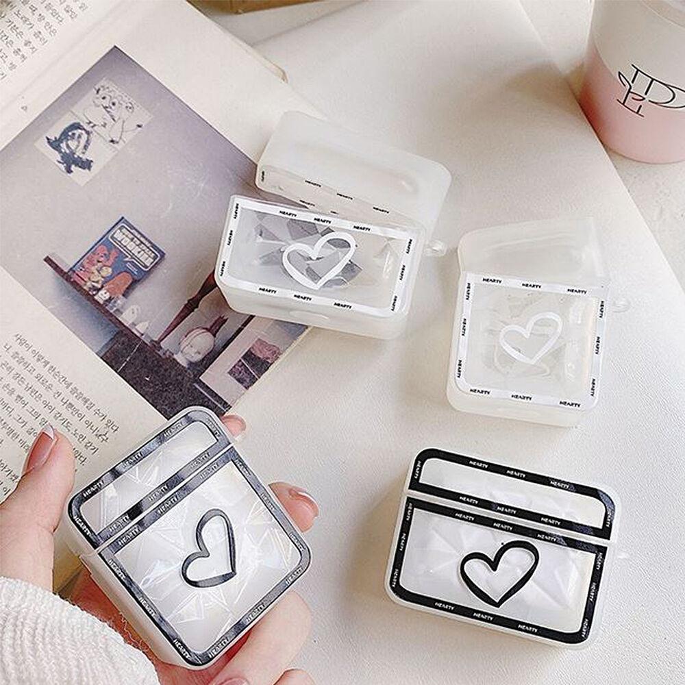 하트싸인 반투명 에어팟 케이스