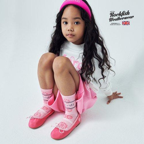 [락피쉬웨더웨어X마르디메크르디]스크런치 메리제인 키즈 - PINK