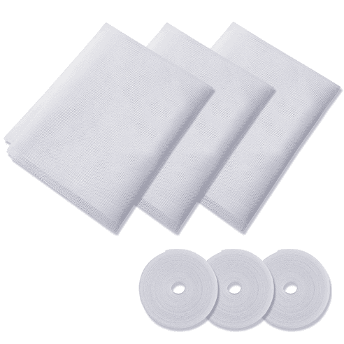 리빙로드 간편설치 벨크로 모기장 방충망 150cm * 2M, 화이트, 3개 - 방충망 | 쿠팡