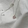 rose quartz strawberry necklace