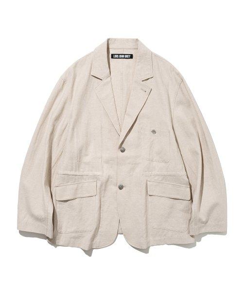 park linen two button blazer oatmeal