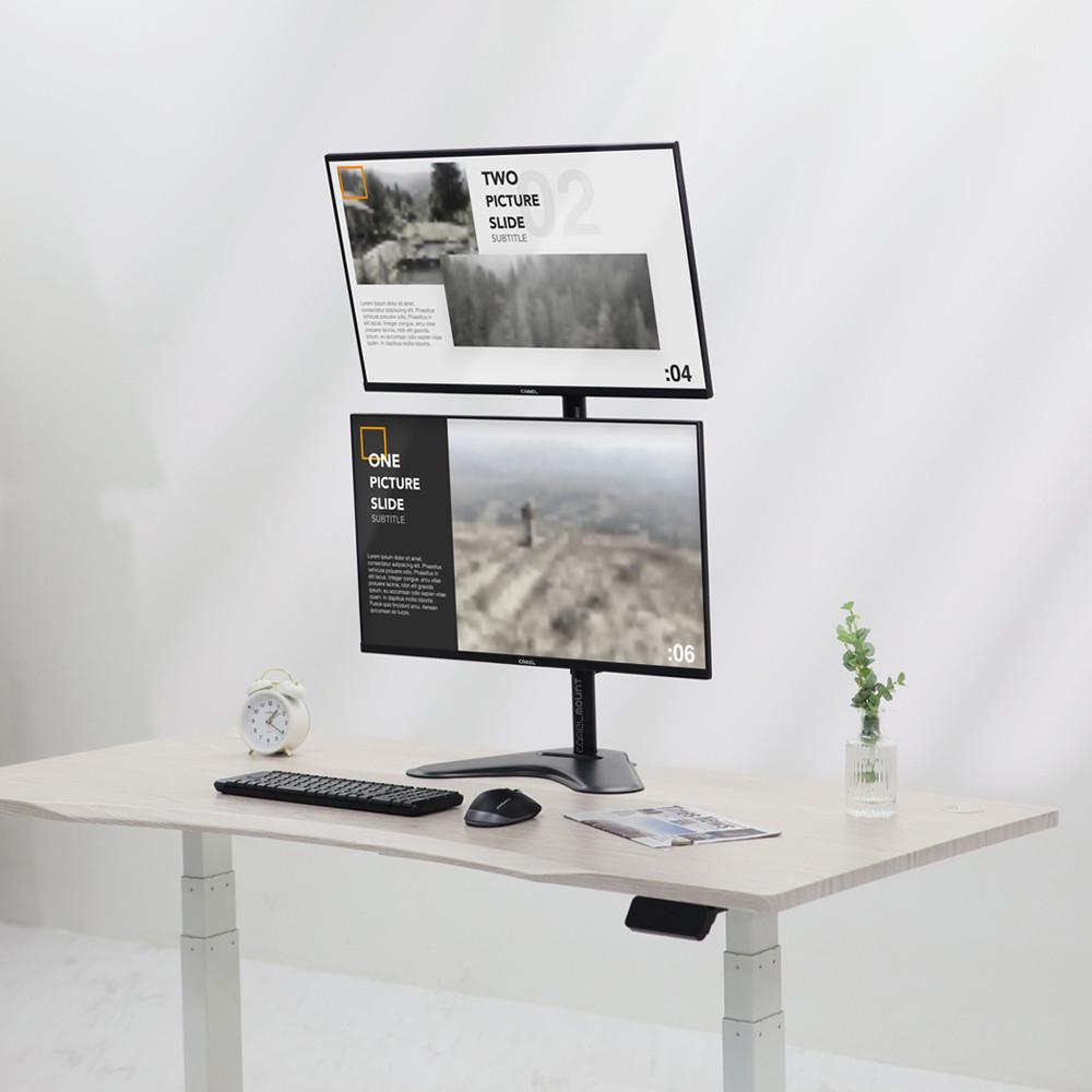 카멜마운트 FMS32V 폴타입 상하 듀얼 모니터 스탠드