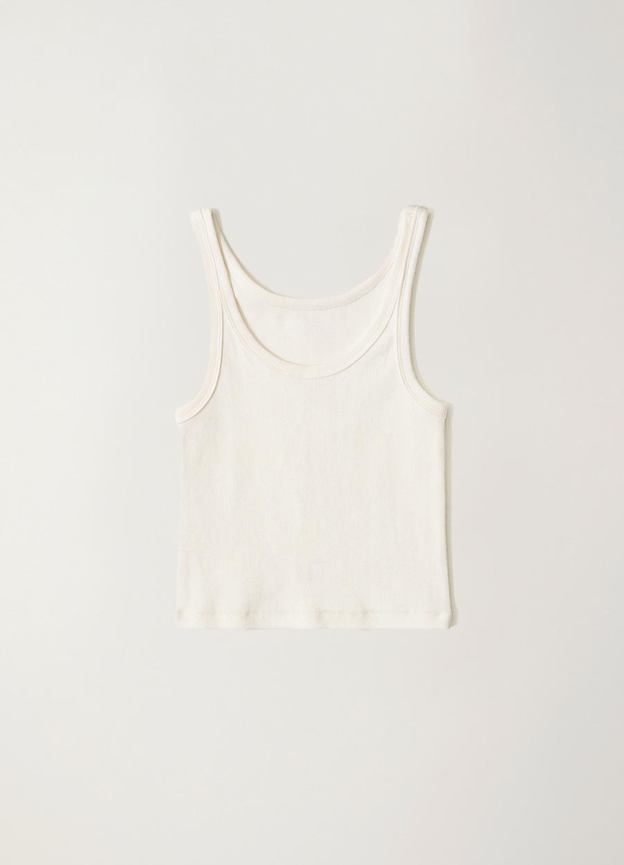 2ND / Curved rib tank (White)