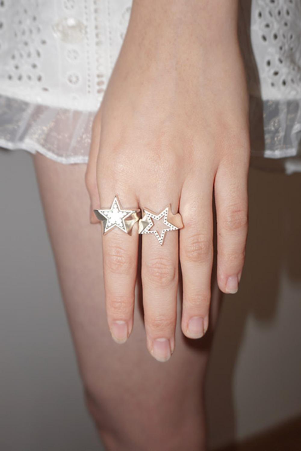 COOKIE FRAME STAR STUD RING
