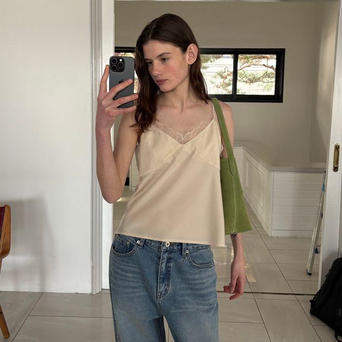 [3rd] Satin Lace Camisole_Cream