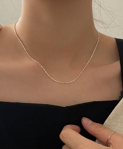 실버925 소세지 볼 체인 실버 은 목걸이