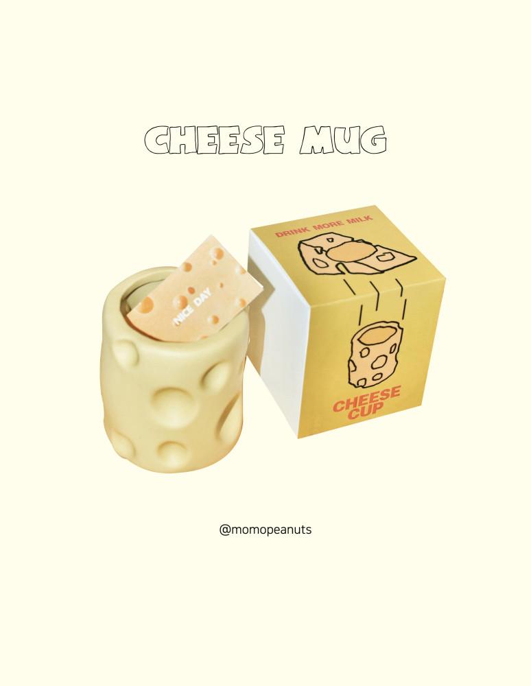[모모피너츠] 귀여운 치즈컵 머그 보관함 트레이 홈카페 선물