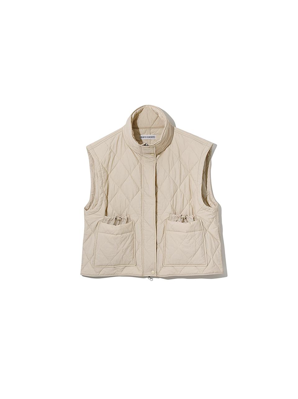 Yuta Quilting Vest (Beige)