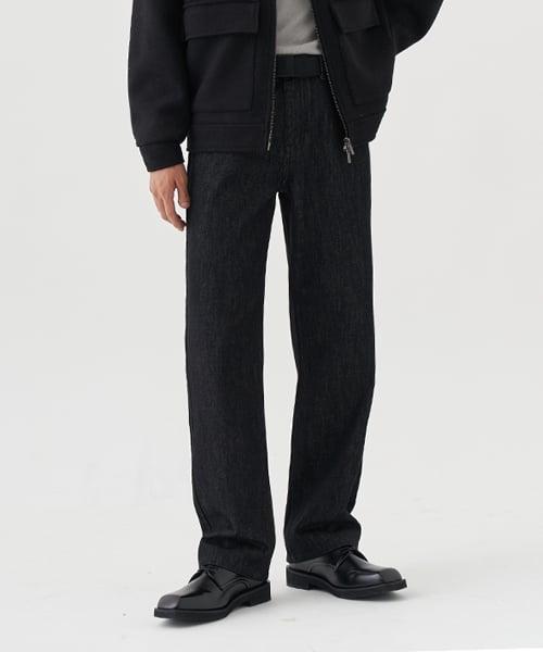와이드 데님 팬츠 (R.BLACK)