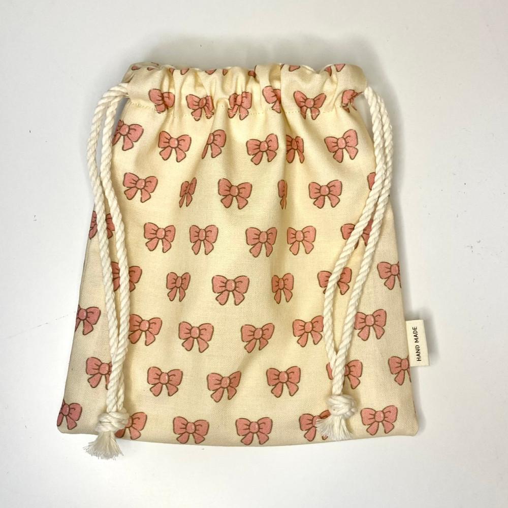 몽실 리본 납작 다용도 파우치