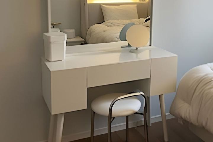 원형거울출시/하임 원목 와이드 거울 수납 화장대(거울포함)