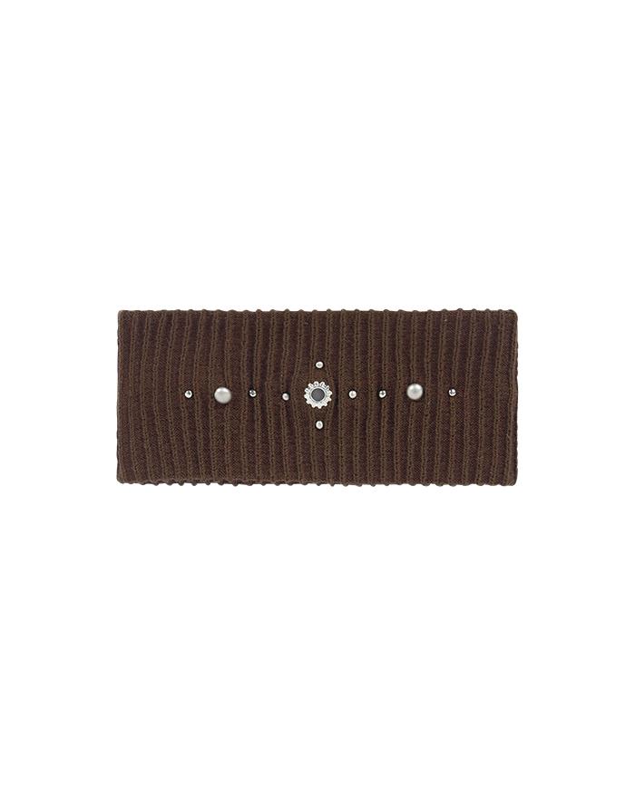 EYELET HAIRBAND - BROWN,BEIGE,BLACK