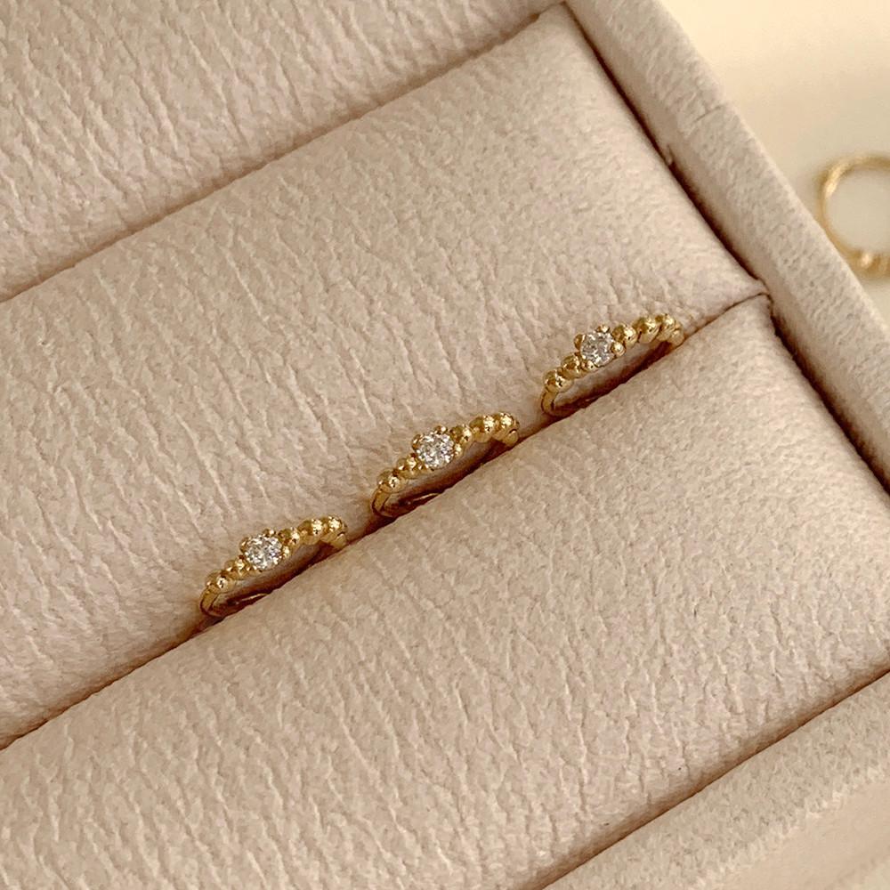 14k 글램 링 피어싱 큐빅 귓바퀴 아웃컨츠 피어싱