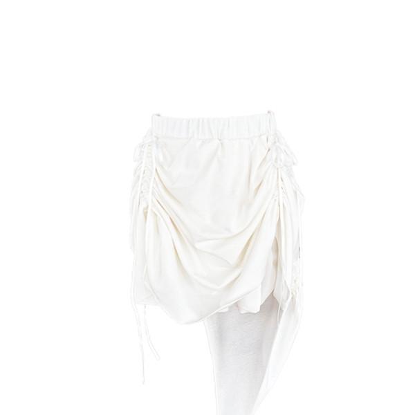 Temple ribbon unbalanced drop skirt