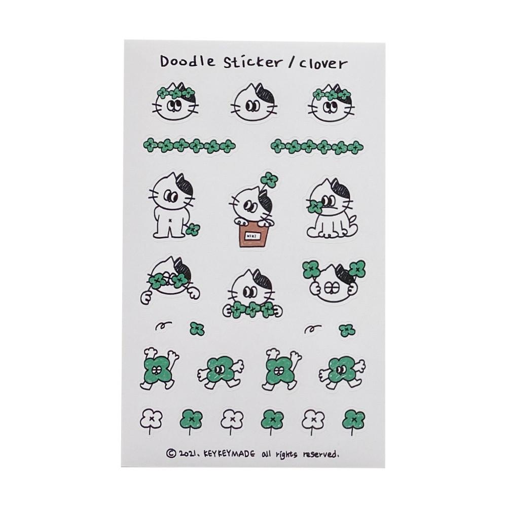 doodle sticker_clover / 클로버스티커 다꾸 다이어리꾸미기