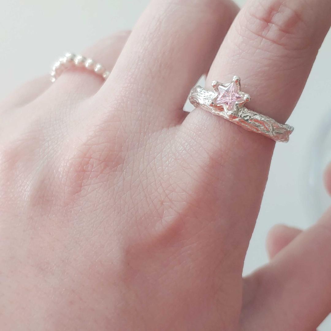 coarse star silverring