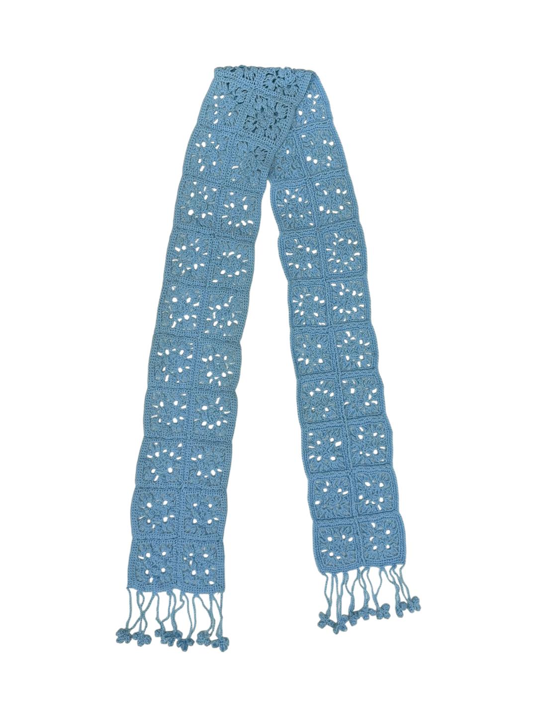 Skyblue crochet muffler