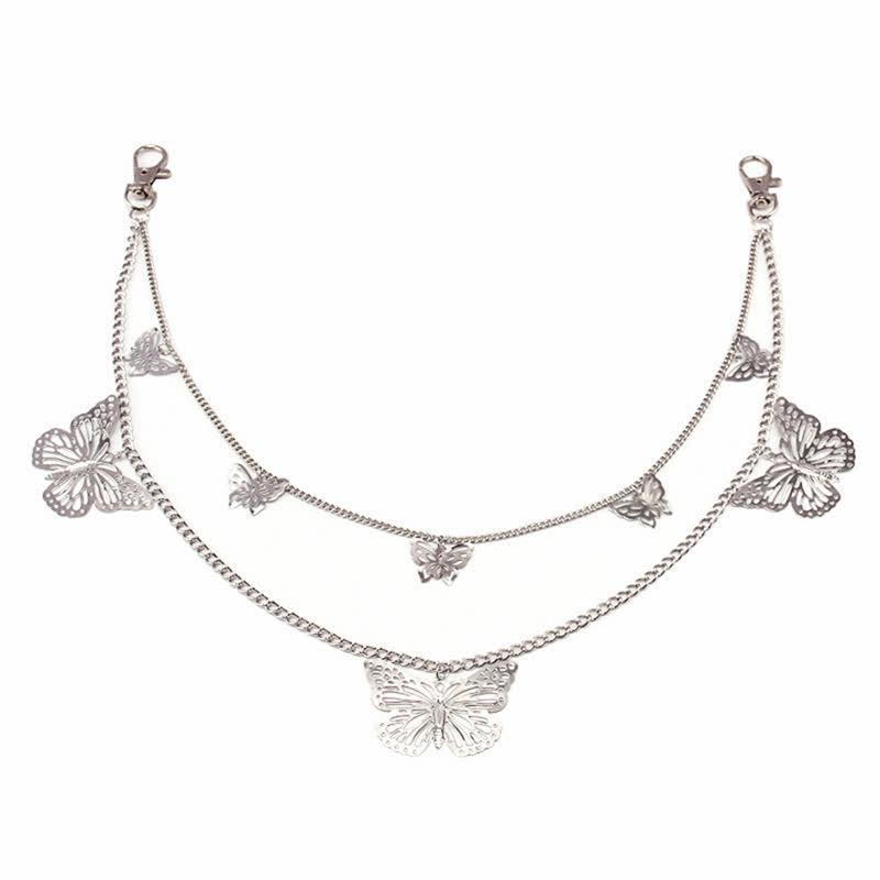 Butterfly Pendant Waist Chain Belt for Dress Jeans Trous