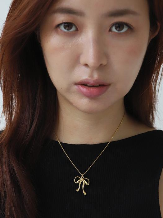Daily Bow Necklace / 2color