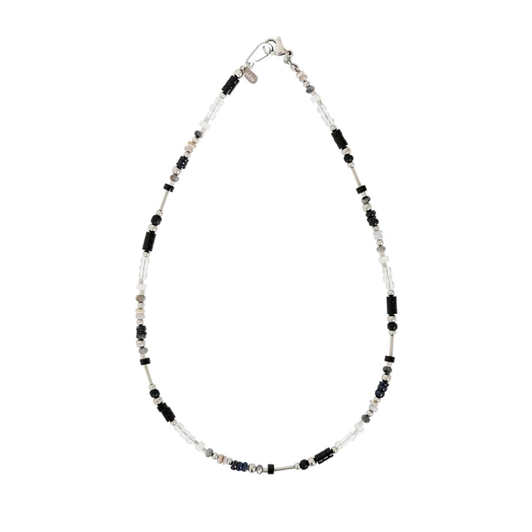 라피스 멀티 비즈 목걸이 _ 블랙