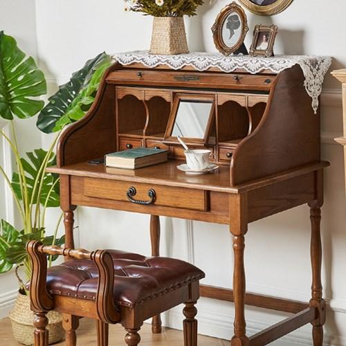 빈티지 원목 엔틱 미러뷰로데스크 82cm