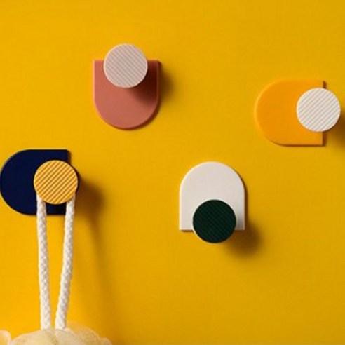 아필코 인테리어 부착형 벽걸이 후크 4종 세트, 2세트 - 옷걸이/도어훅 | 쿠팡