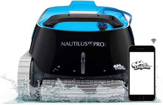 Dolphin Nautilus CC Pro Wi-Fi Automatic Robotic Pool Vacuum Cleaner, Wall Climbing, Waterline Scrubber Brush, Ideal for In-Ground Pools up to 50 FT in Length