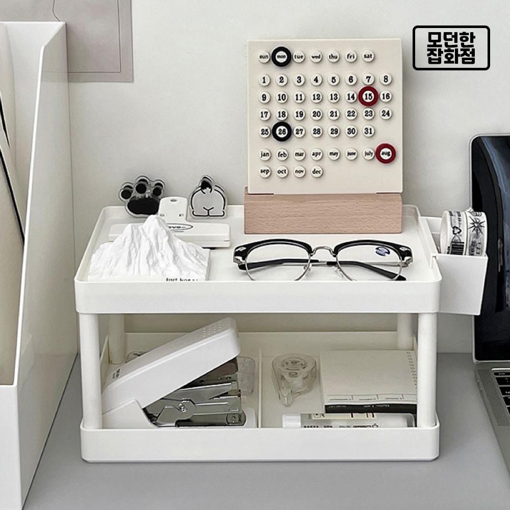 책상 정리 미니 2단 선반 다용도 소품정리 데스크 수납정리