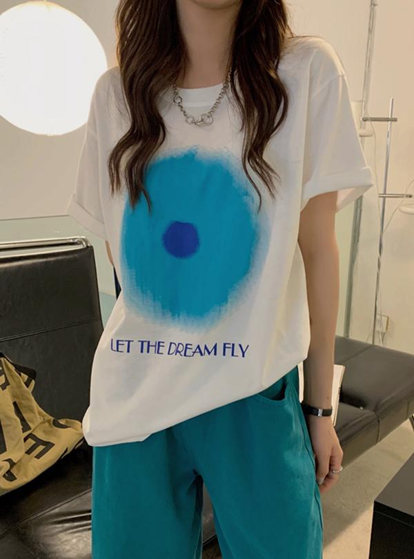 멜리아 프린팅 반팔 티셔츠