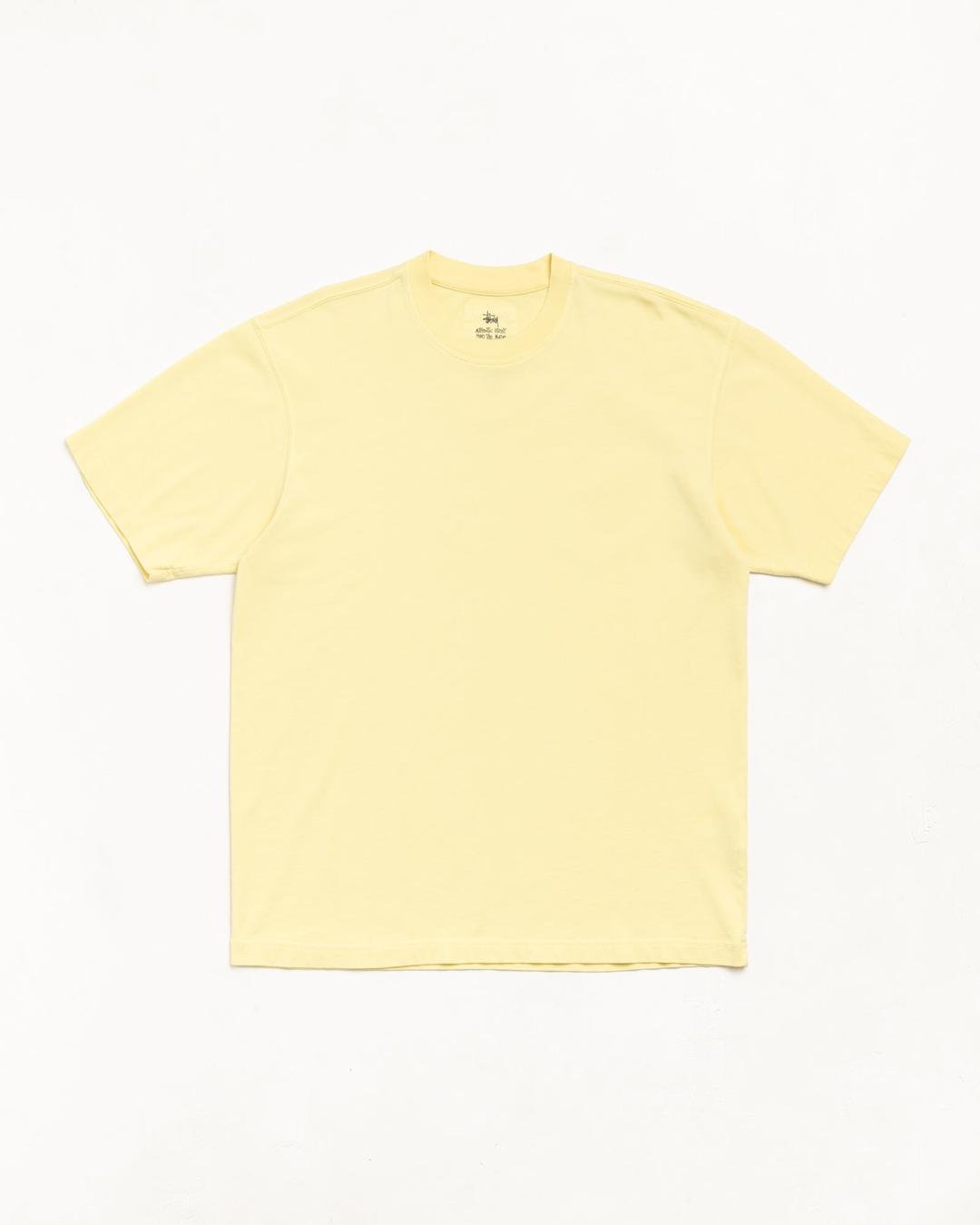 GARMENT DYED SS TEE - Faded Yellow / S