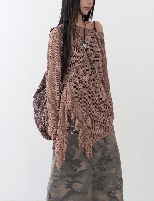 fringe slit loos knit