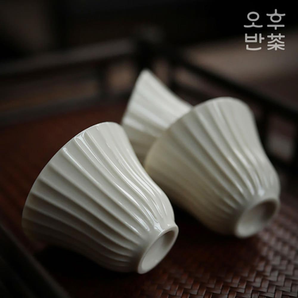 초목재유 모던 찻잔 5종 티잔 세트 홍차 보이차 녹차 도자기 티컵 꽃차 전통