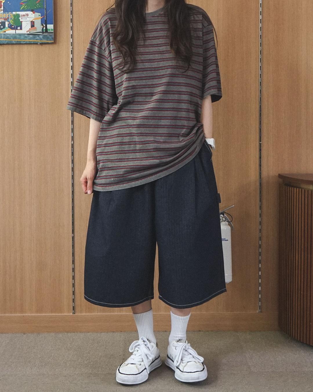 FADER PIGMENT STRIPE T-SHIRT