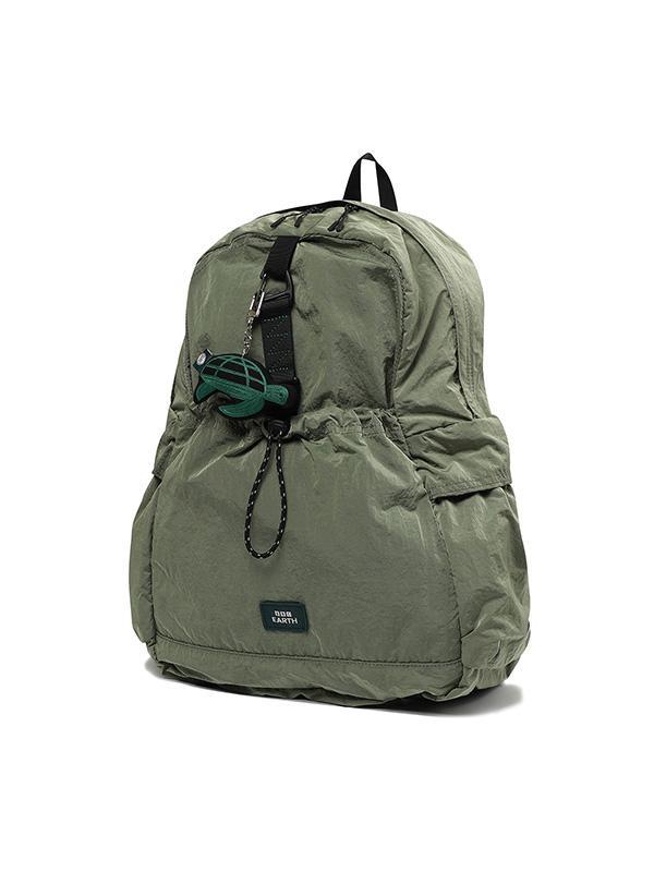 애니멀 배색 스티치 경량 백팩_Olive