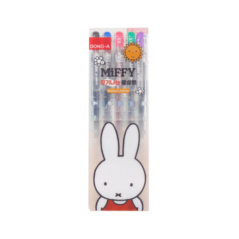 동아 NEW 미피 향기 중성펜 5색 세트 0.5mm