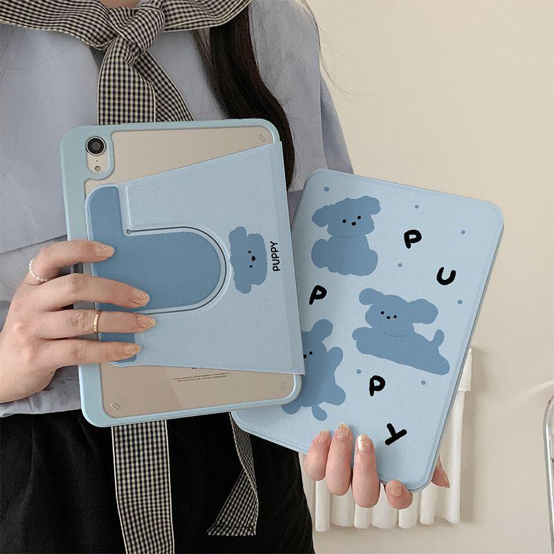 갓수 블루 퍼피 아이패드 케이스 강아지