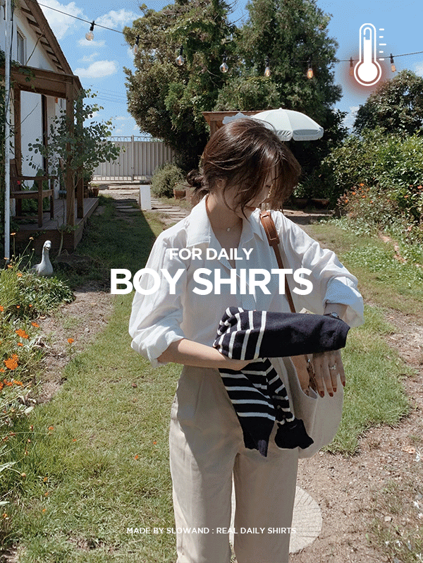 [3만장돌파] #SLOWMADE. 보이 어텀 단작셔츠 (세미루즈핏) - 7 color (+기모ver)