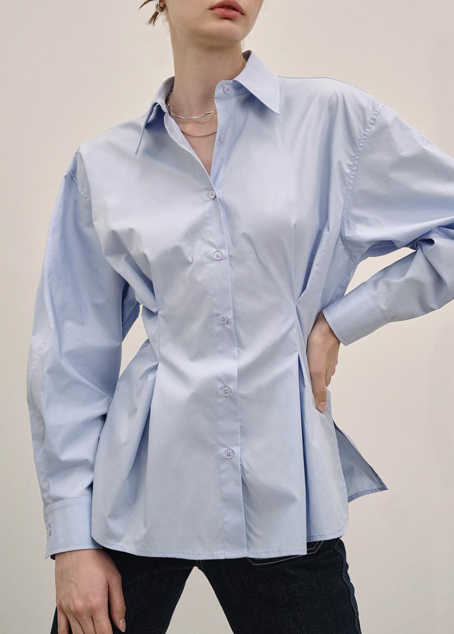 CHIXLABEL H 클래식 핀턱 셔츠