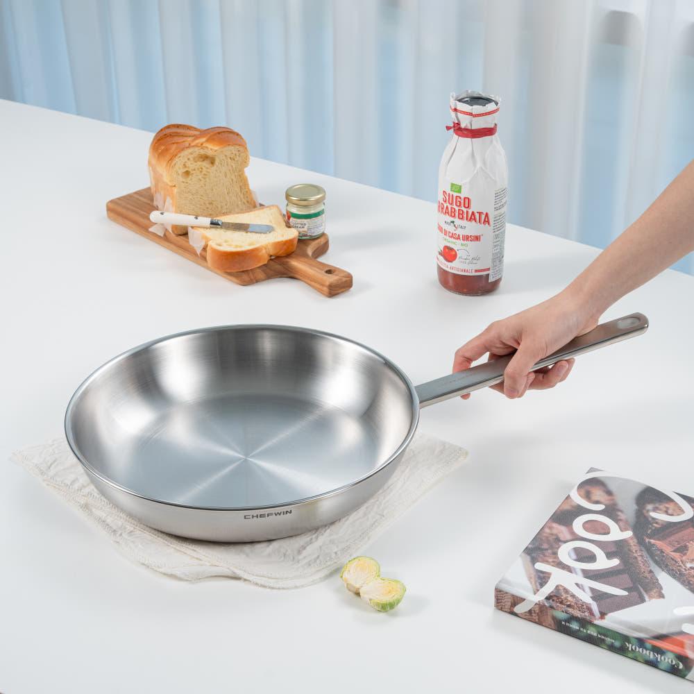 쉐프윈 커퍼코어 통5중후라이팬 신혼 프리미엄 명품 선물용 스텐후라이팬 28cm 