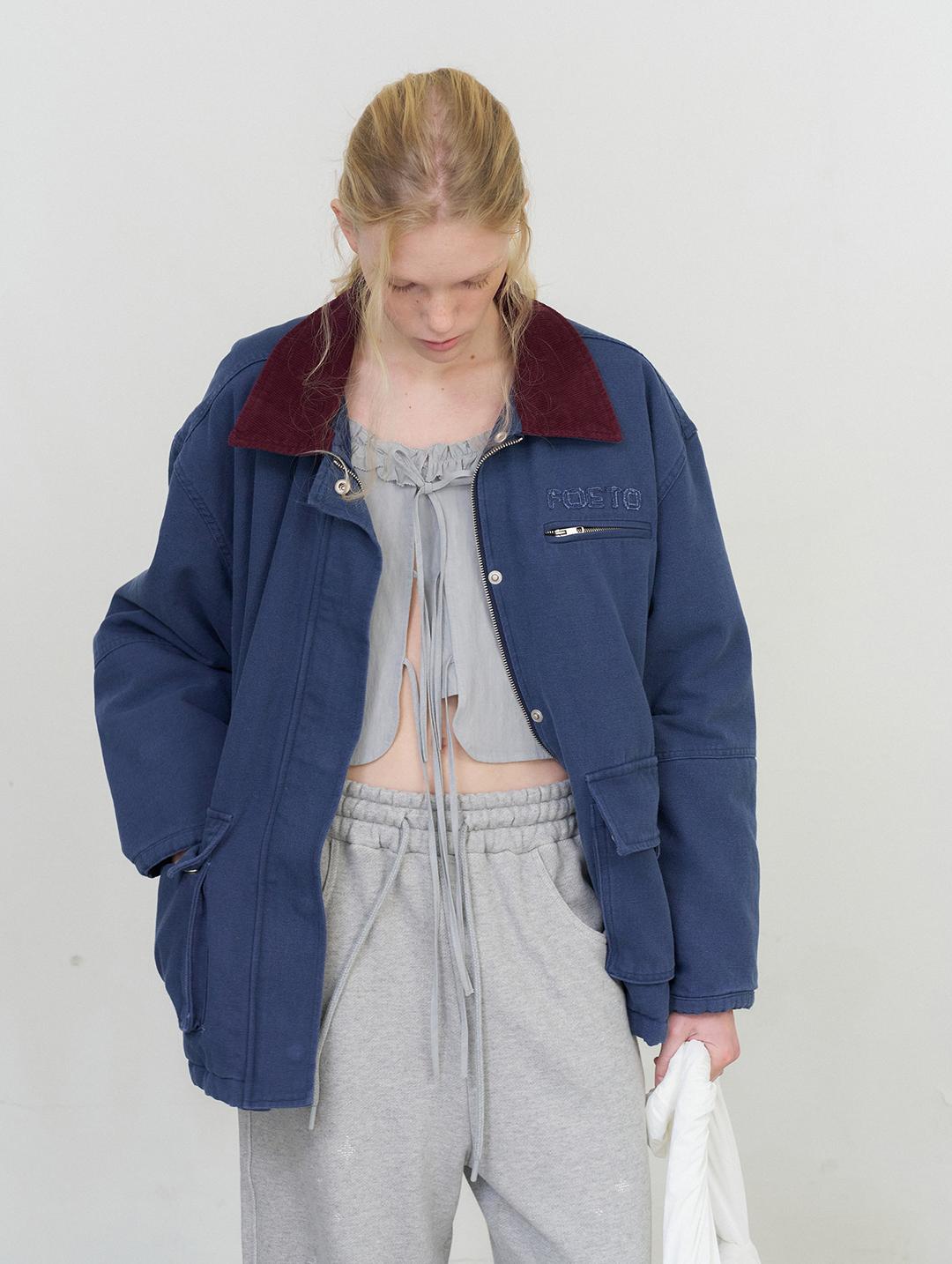 Work shelter padded jacket - blue navy