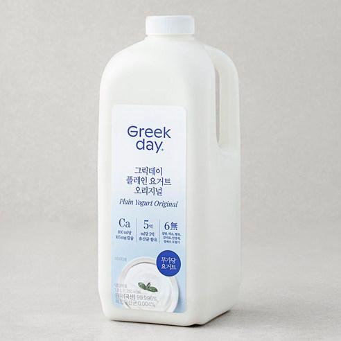 그릭데이 플레인 요거트 오리지널, 1.8L, 1개 - 요거트 | 쿠팡