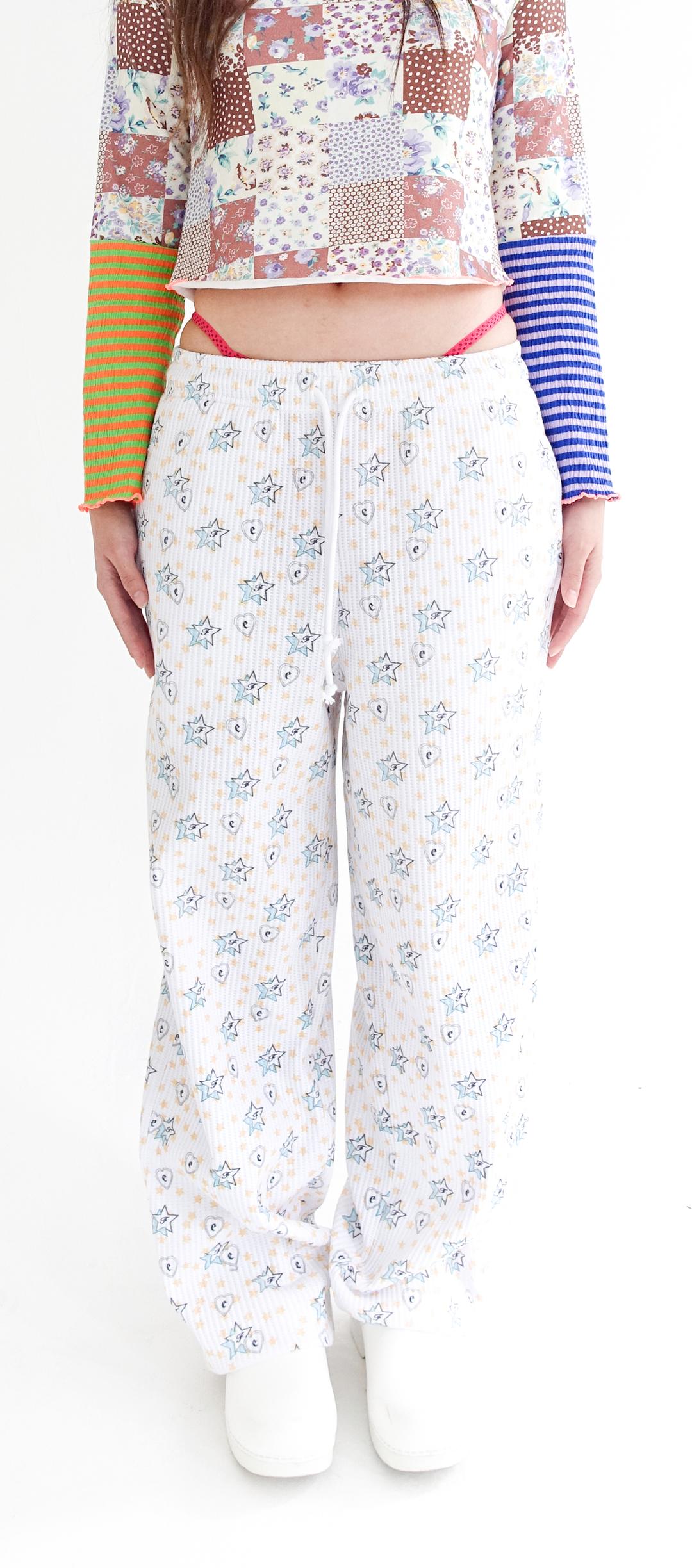 [F.E.E.S] popping heart&star lounge sweats (white)