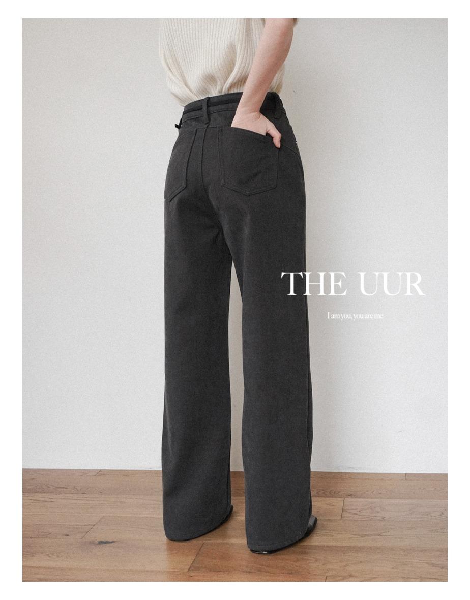 [12/17 예약발송] [long/short] uur Arc line cotton jeans [smoky-khaki-brown]
