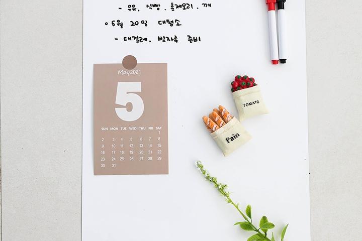 깔끔 편리한 냉장고 자석 화이트 보드_무지 화이트 보드