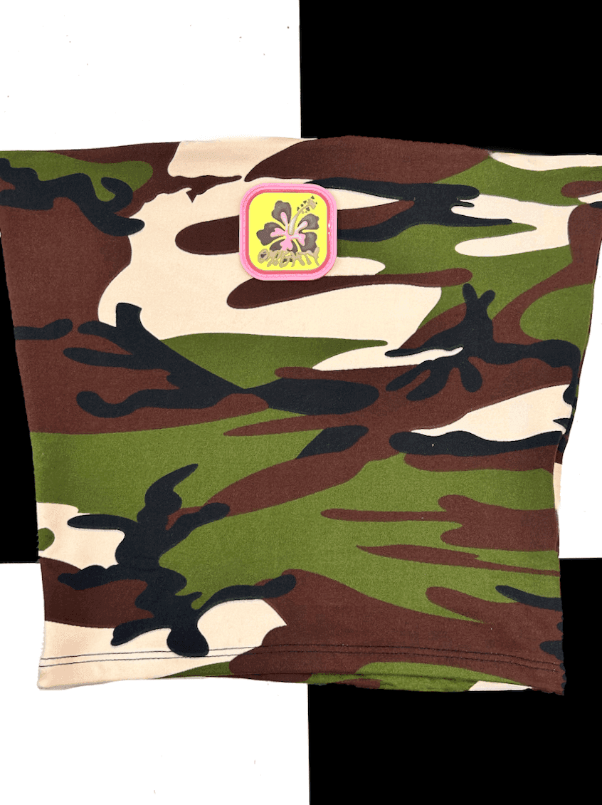 ALOHA BOOB TUBE IN DARK CAMO